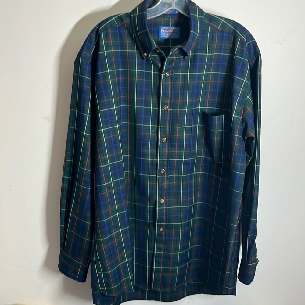 Pendleton Sir Pendleton Button Down Sz Large Wool… - image 7